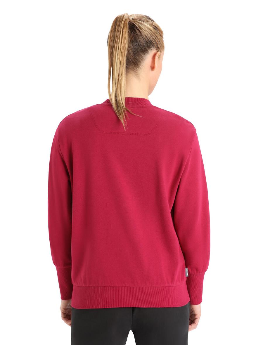 Icebreaker Merino Central II Long Sleeve Naisten Puserot Pinkki | FI 1618PJJQ